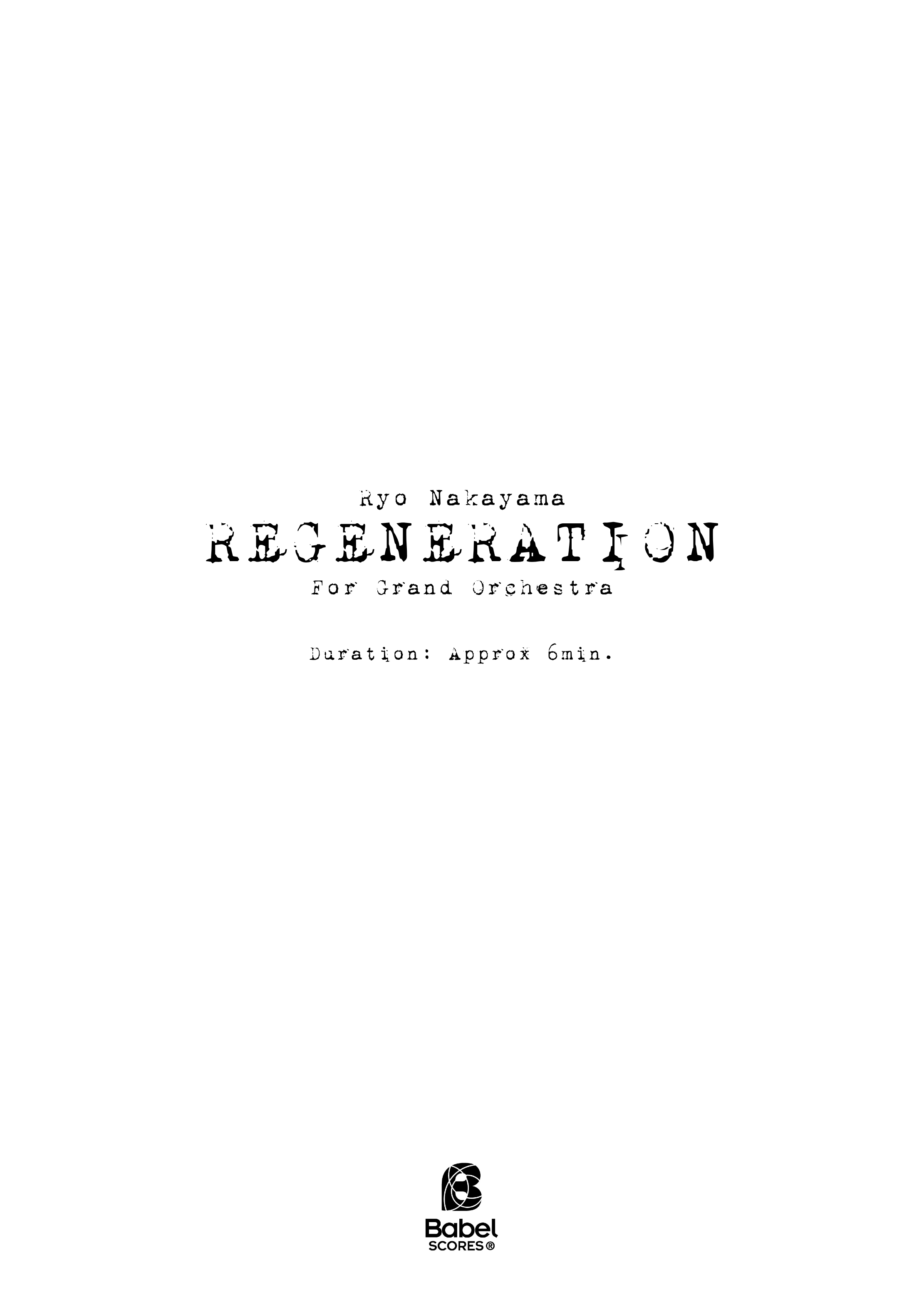 REGENERATION_Score z